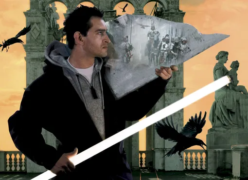 Герой Хабенского на постере фильма «Ночной дозор» (2004)
