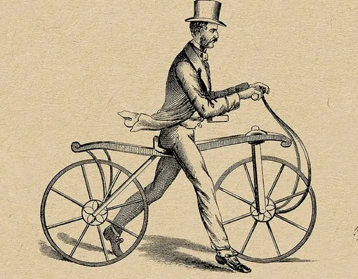 Первые в мире велосипеды были лишены педалей