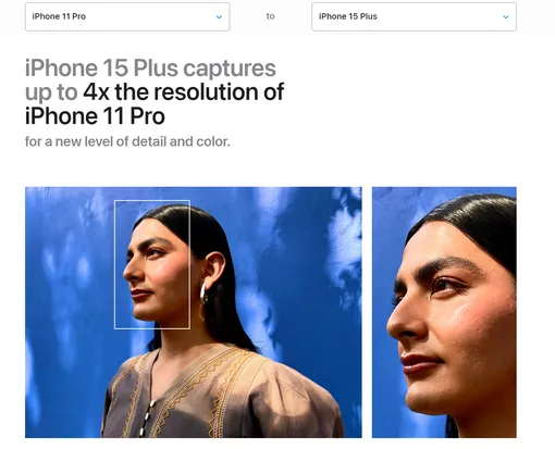 Сравнение моделей iPhone на новом сайте Apple