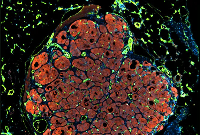 Эта картинка показывает искусственную «мини-печень»:клетки (оранжевый цвет) перестраиваются и растут после повреждения, используя для роста кровь.CHELSEA FORTIN, KELLY STEVENS, CHRISTOPHER CHEN, SANGEETA BHATIA