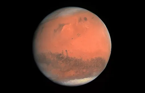Марс, вид с орбиты.