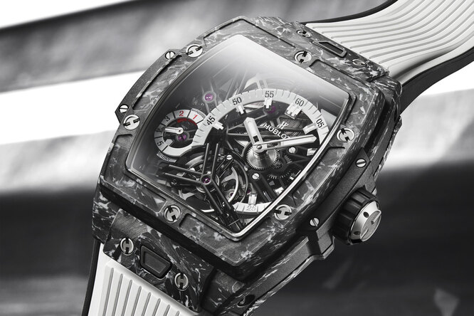 Турбийон в лучших традициях Hublot — Spirit of Big Bang Tourbillon 5-day Power Reserve Carbon White Турбийон в лучших традициях Hublot — Spirit of Big Bang Tourbillon 5-day Power Reserve Carbon White