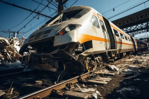 Скорый поезд снес пассажирский автобус на ЖД переезде по вине пьяного диспетчера: погибли семь человек