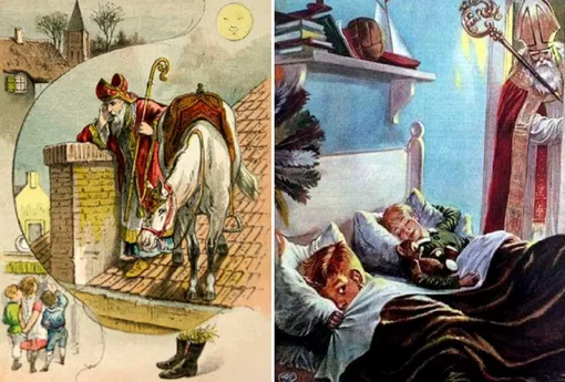 Старинные открытки с изображением святого Николая