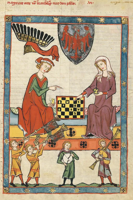 Игроки в шахматы (Германия, около 1320 г.). В IX-X веках игра шатрандж, предшественник шахмат, попала в Европу и Африку. К XV веку сложились правила, которые сегодня известны как классические. Окончательно правила игры в шахматы стандартизировали в XIX веке.