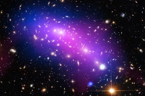 Как выглядит столкновение двух галактических скоплений: фото