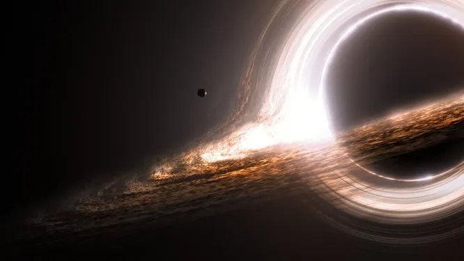Если бы Земля столкнулась с чёрной дырой, гравитационное поле сверхмассивной дыры разорвало бы на части не только нашу планету, но и всю Солнечную систему на расстоянии в световой год или меньше. Даже если дыра была бы не слишком большой, она бы всё равно вызвала хаос и смены орбит у всех планет системы.  