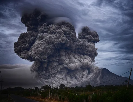 Вулканический пепел представляет большую опасность