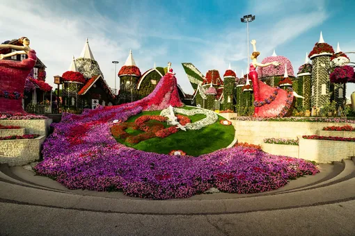 Вечноцветущий городской заповедник Miracle Garden в Дубае