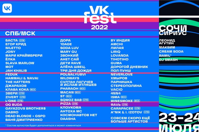 VK Fest возвращается — он пройдет одновременно в трех городах VK Fest возвращается — он пройдет одновременно в трех городах
