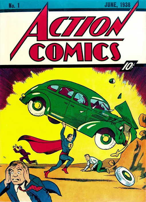Обложка комикса Action Comics № 1. 1938 г., в котором впервые появился Супермен