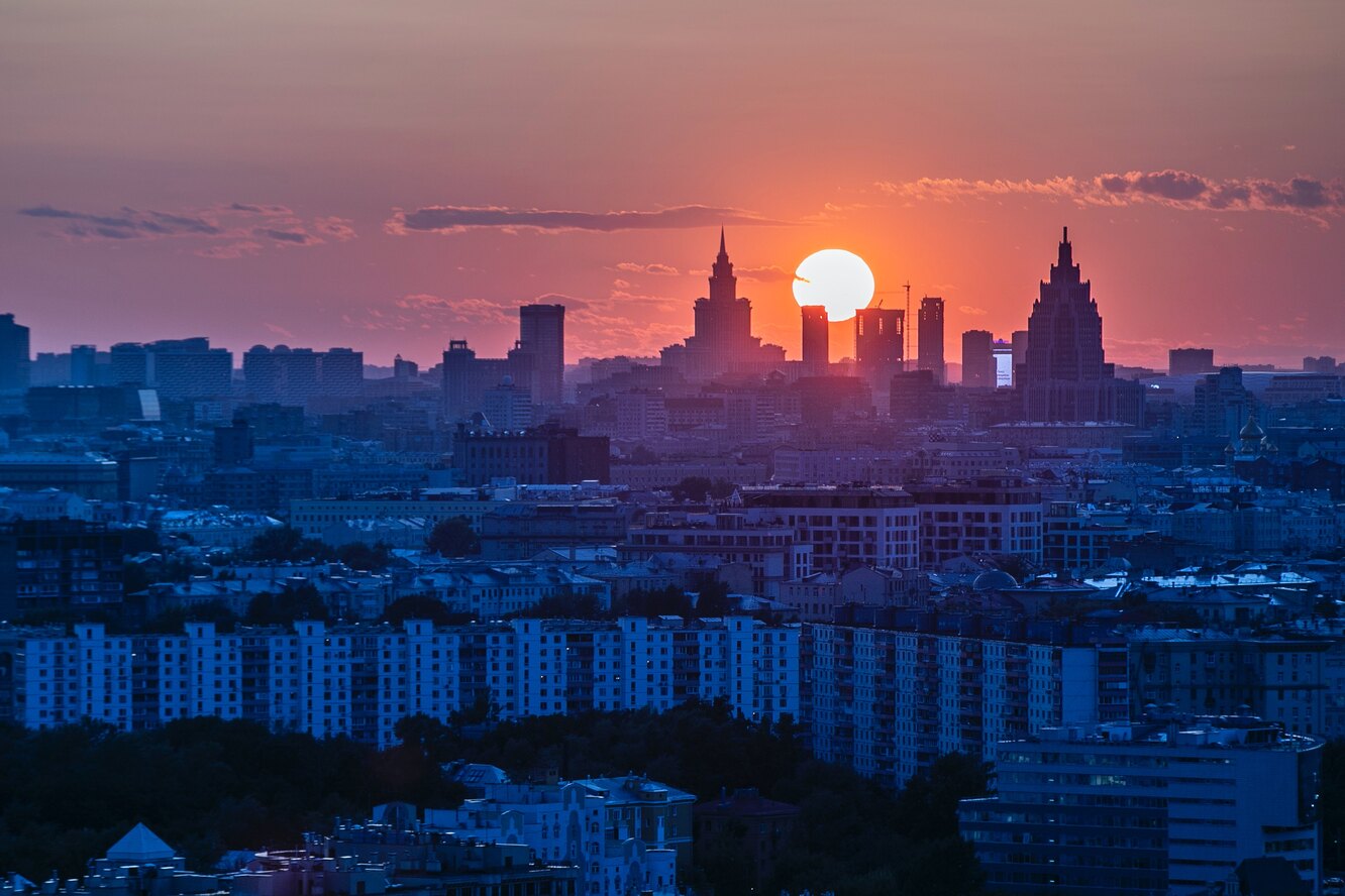 Сегодняшний закат в москве