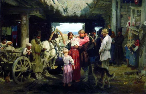 Илья Репин «Проводы новобранца», 1879 год.