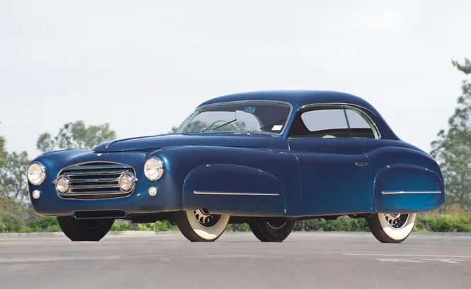 1950 год, Delahaye 235M Pillarless Saloon, кузов работы ателье Ghia. Компания Carrozzeria Ghia (Турин, Италия) основана в 1916 году и функционирует до сих пор, работая с ведущими мировыми автомобильными марками.  