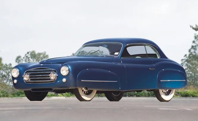 1950 год, Delahaye 235M Pillarless Saloon, кузов работы ателье Ghia. Компания Carrozzeria Ghia (Турин, Италия) основана в 1916 году и функционирует до сих пор, работая с ведущими мировыми автомобильными марками.