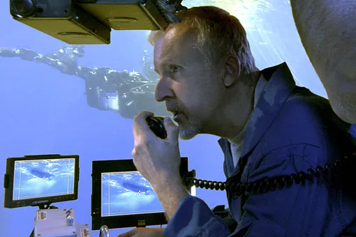 Джеймс Кэмерон на съемках своего документального фильма о подводной фауне