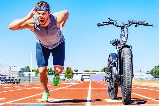 Олимпийский бегун против электрического велосипеда: кто быстрее?