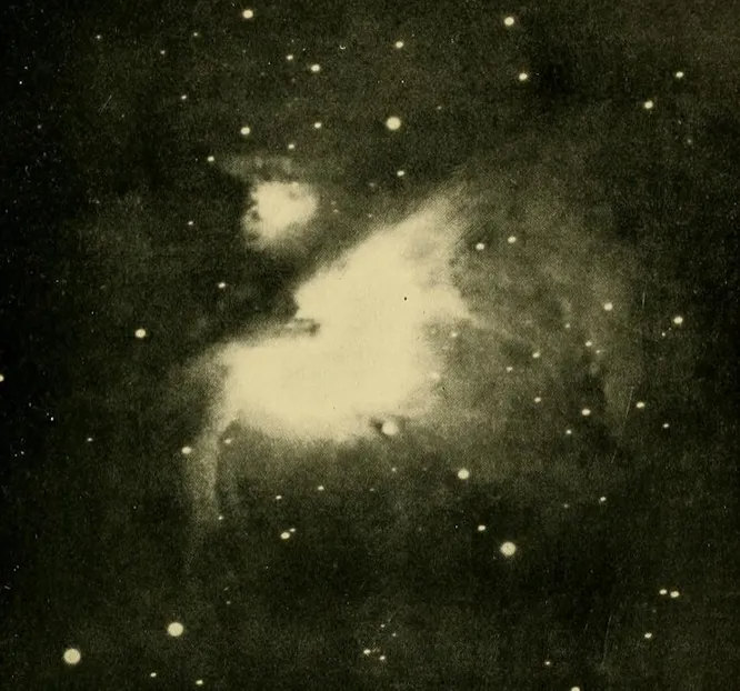 W.H. PICKERING VIA AGNES CLERKE, PROBLEMS IN ASTROPHYSICS, LONDON, 1903Туманность Ориона, 1889  