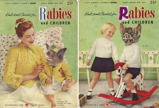 Обложки старинных журналов для родителей, посвященных бешенству