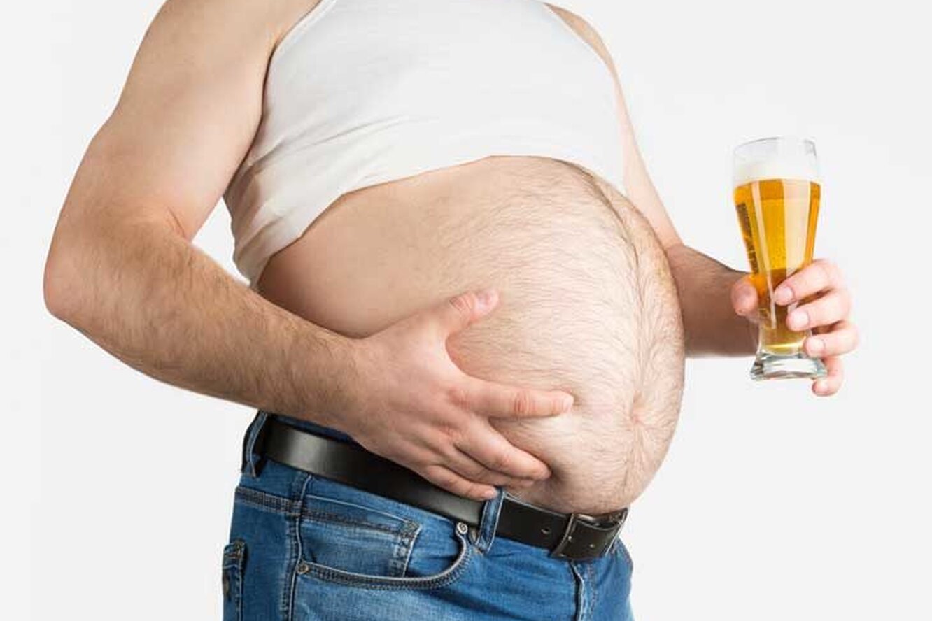Beer belly. Пивной животик у мужчин.