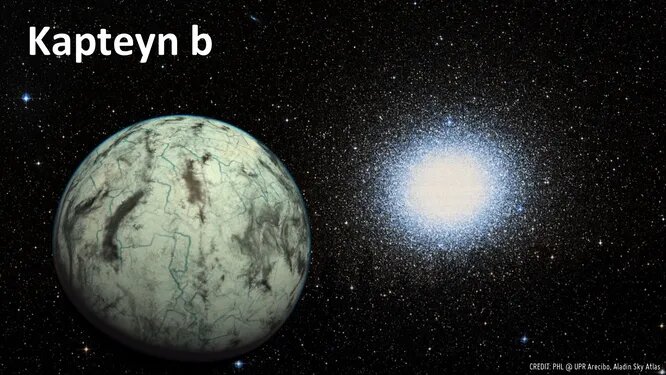 Kapteyn b старейшая из всех известных нам экзопланет, старше Земли на 8 миллиардов лет. Это делает её потенциально интересным кандидатом на возникновение жизни, возможно даже разумной.