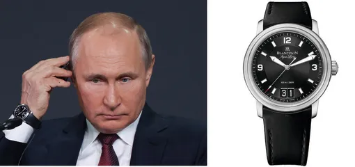 Владимир Путин в часах Blancpain Aqua Lung Leman Grande Date на ПМЭФ-2021