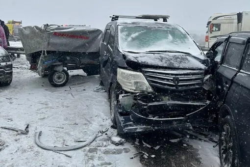 Минимум 20 человек пострадали: в крупном ДТП на трассе М-4 «Дон» столкнулись почти 30 машин из-за сильного снегопада