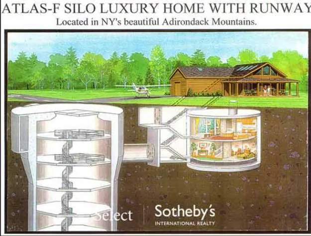 SiloHome. Расположенный в деревеньке Саранак под Нью-Йорком, этот комплекс состоял из бункера и ракетной шахты. Сегодня его переоборудовали в элитный подземный жилой дом, правда, с деревянным строением наверху.