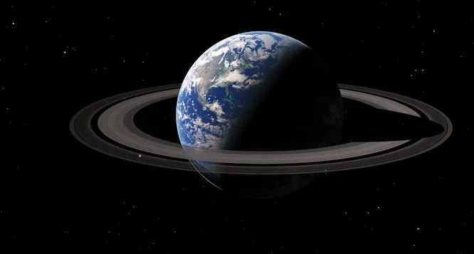 Если бы у Земли сформировались кольца как у Сатурна, ночное небо стало бы значительно живописнее, так как кольца отражали бы больше света, чем одна Луна. С другой стороны, из-за меньшего количества света, попадающего на поверхность, зимы оказались бы суровее, а лето короче.