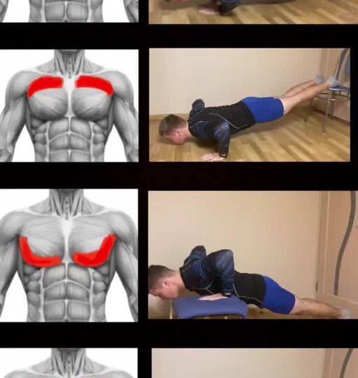 Упражнения на нижние грудные мышцы