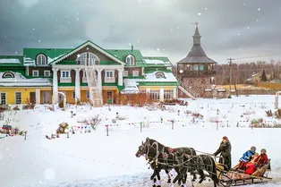 Катание на санях и традиционные гуляния на русском морозе: новогодние и рождественские каникулы в усадьбе XIX века