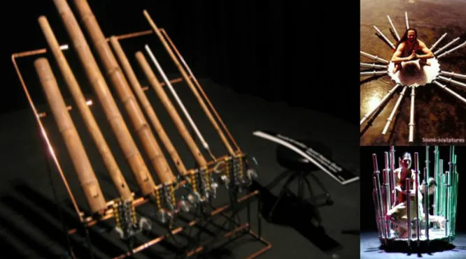 Румитон - один из самых удивительных музыкальных инструментов из всех существующих. Он состоит из полых трубок, расположенных на крутящейся металлической платформе и издающих мягкие звуки при касании и вращении.