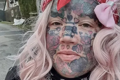 Каждую неделю жительница Великобритании делает по три татуировки: раньше она выглядела совсем иначе